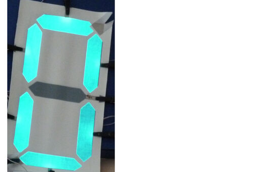 Gedruckte Elektrolumineszenz 7 Segment-Display
