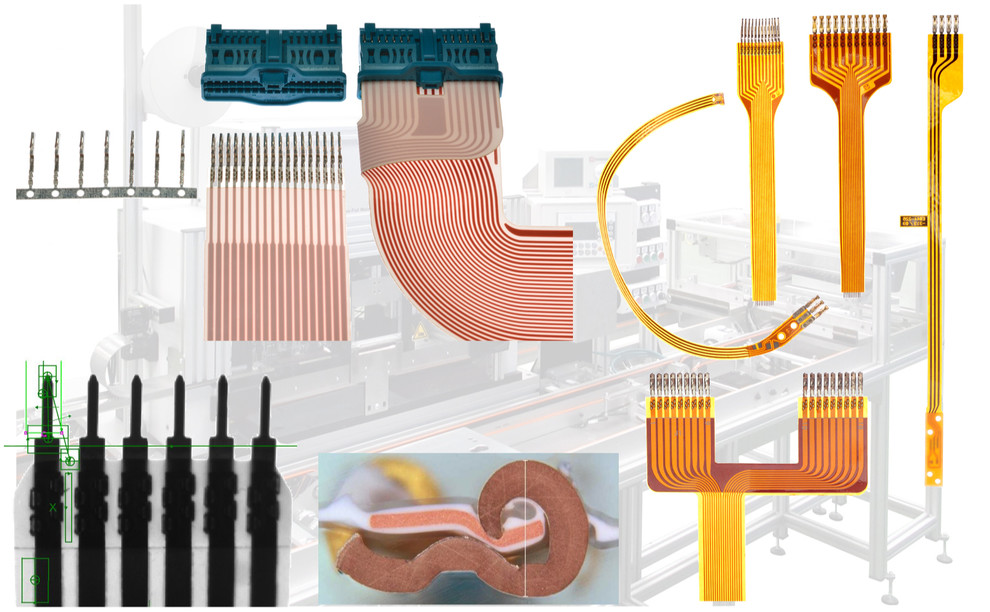 Crimpen flexibler Schaltkreise und zugehörige Ausr